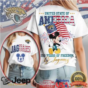 Mickey Mouse Jacksonville Jaguars 250 Years of Freedom US Patriotic NFL T Shirt