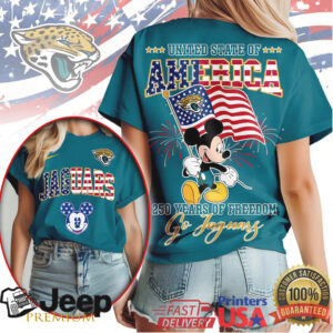Mickey Mouse Jacksonville Jaguars 250 Years of Freedom US Patriotic NFL T Shirt