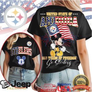 Mickey Mouse Pittsburgh ST Shirtlers 250 Years Of Freedom USA Flag T Shirt Mickey Mouse Pittsburgh ST Shirtlers 250 Years Of Freedom USA Flag T Shirt