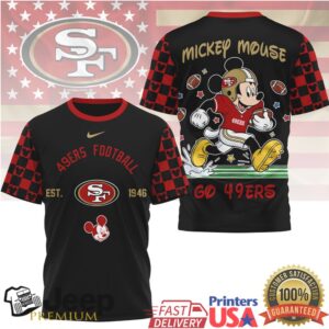 Mickey Mouse San Francisco 49ers Vintage Football Graphic T Shirt Mickey Mouse San Francisco 49ers Vintage Football Graphic T Shirt