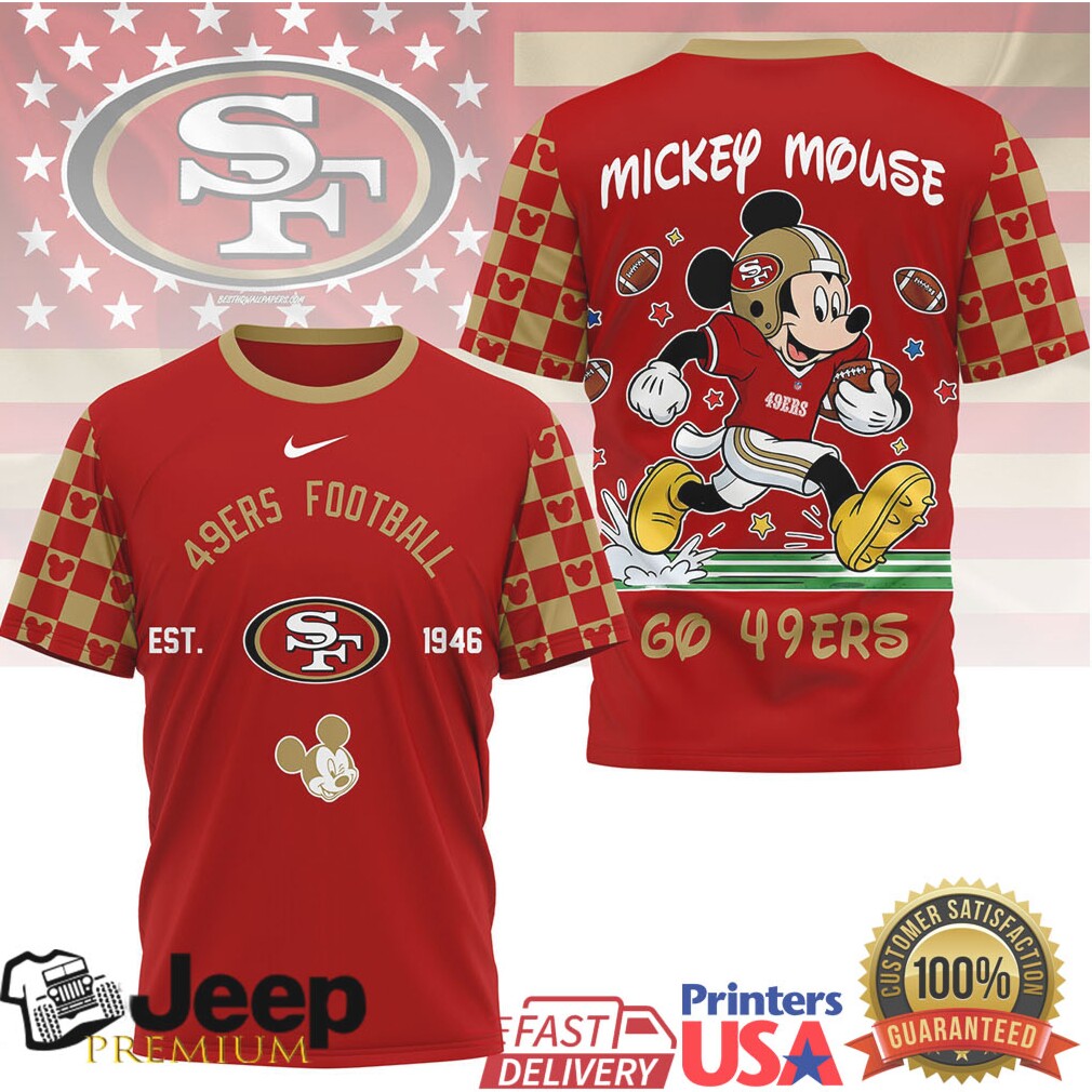 Mickey Mouse San Francisco 49ers Vintage Football Graphic T Shirt Mickey Mouse San Francisco 49ers Vintage Football Graphic T Shirt