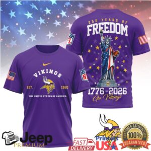 Minnesota Vikings 1776 2026 Patriotic Freedom Edition T Shirt