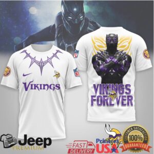 Minnesota Vikings Forever Black Panther Wakanda Inspired T Shirt Minnesota Vikings Forever Black Panther Wakanda Inspired T Shirt