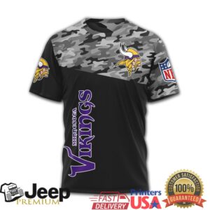 Minnesota Vikings NFL Veteran Suicide Awareness 22 A Day Camo Jersey T Shirt Minnesota Vikings NFL Veteran Suicide Awareness 22 A Day Camo Jersey T Shirt