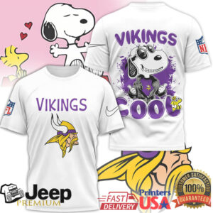 Minnesota Vikings Snoopy Joe Cool NFL Graphic T Shirt