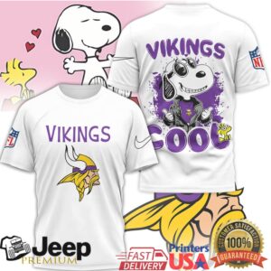 Minnesota Vikings Snoopy Joe Cool NFL Graphic T Shirt