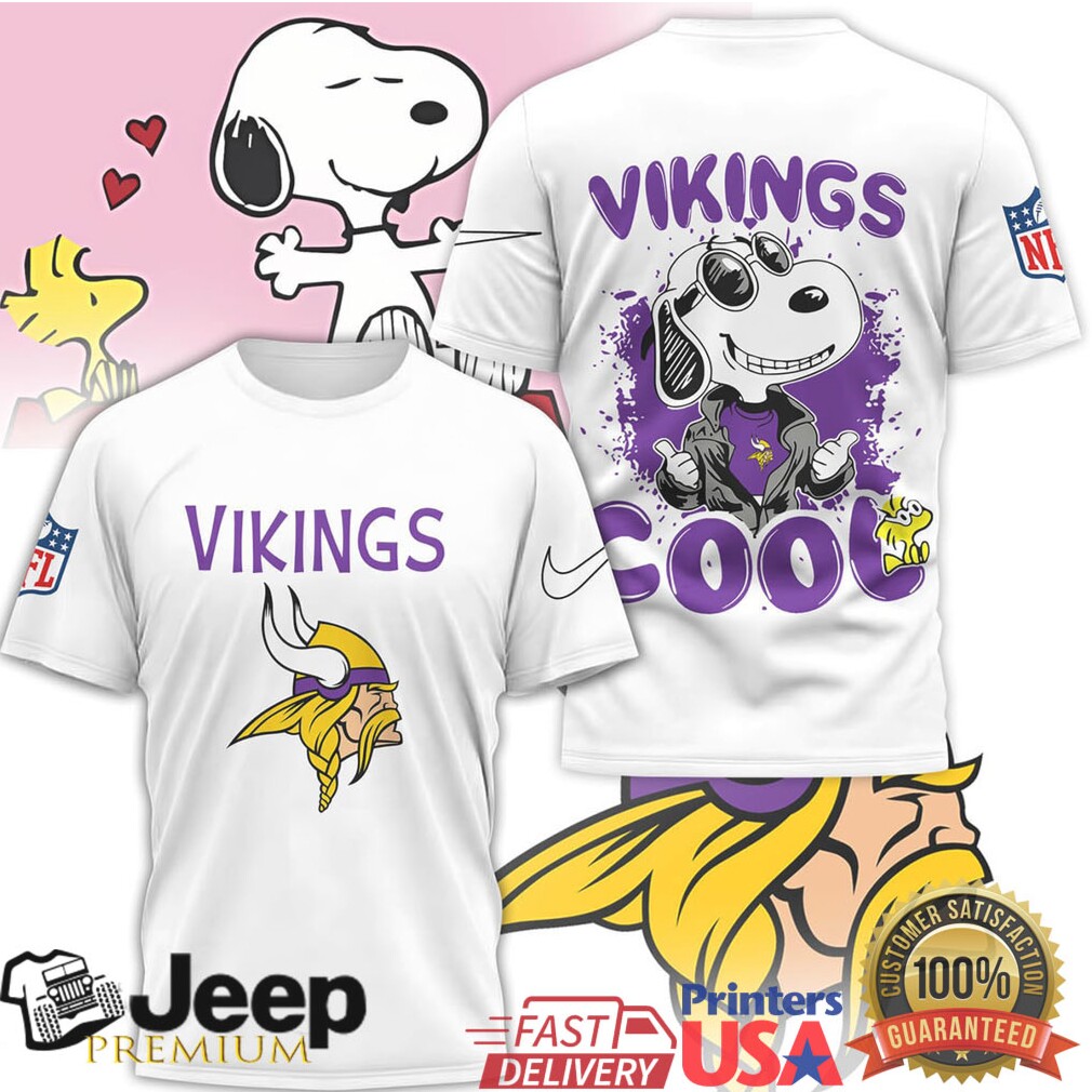 Minnesota Vikings Snoopy Joe Cool NFL Graphic T Shirt Minnesota Vikings Snoopy Joe Cool NFL Graphic T Shirt