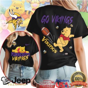 Minnesota Vikings Winnie the Pooh “Go Vikings” Gameday Mascot T shirt