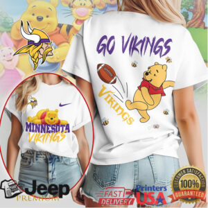 Minnesota Vikings Winnie the Pooh “Go Vikings” Gameday Mascot T shirt