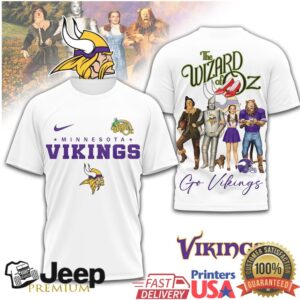 Minnesota Vikings x The Wizard of Oz Fan Apparel Graphic T Shirt