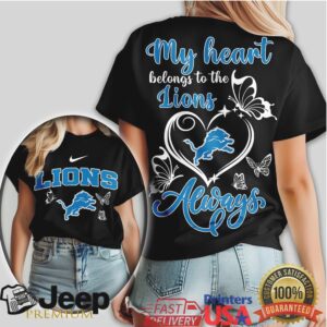 My Heart Belongs To The Detroit Lions Always Fan T Shirt My Heart Belongs To The Detroit Lions Always Fan T Shirt