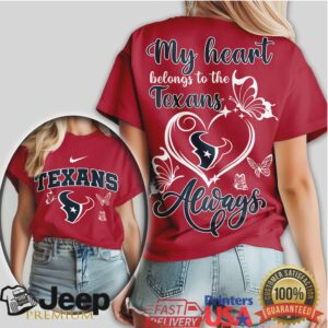 My Heart Belongs To The Houston Texans Always Fan T Shirt My Heart Belongs To The Houston Texans Always Fan T Shirt
