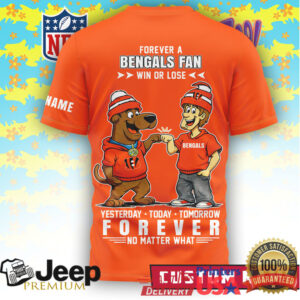 NFL Cincinnati Bengals x Scooby Doo Personalized Forever Fan T Shirt NFL Cincinnati Bengals x Scooby Doo Personalized Forever Fan T Shirt