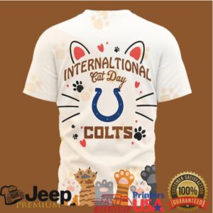 NFL Indianapolis Colts International Cat Day Paw Print Graphic T Shirt NFL Indianapolis Colts International Cat Day Paw Print Graphic T Shirt