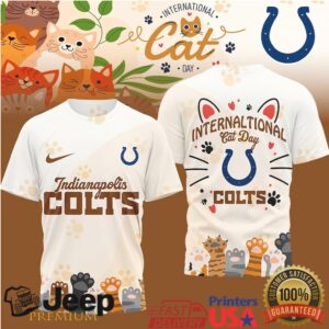 NFL Indianapolis Colts International Cat Day Paw Print Graphic T Shirt