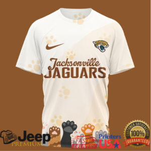 NFL Jacksonville Jaguars International Cat Day Paw Print Graphic T Shirt