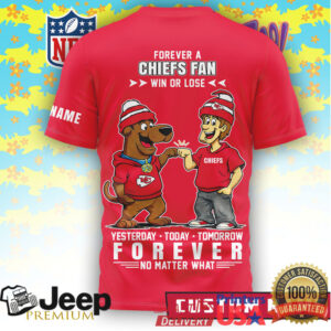 NFL Kansas City Chiefs x Scooby Doo Custom Name Win Or Lose T Shirt NFL Kansas City Chiefs x Scooby Doo Custom Name Win Or Lose T Shirt