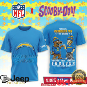 NFL Los Angeles Chargers x Scooby Doo Personalized Forever Fan T Shirt NFL Los Angeles Chargers x Scooby Doo Personalized Forever Fan T Shirt