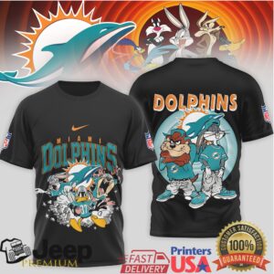NFL Miami Dolphins x Looney Tunes Mashup Graphic T Shirt