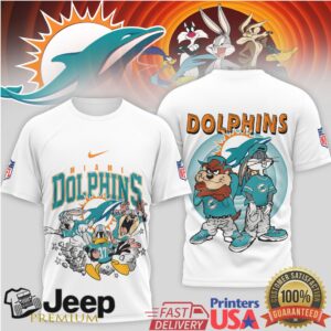 NFL Miami Dolphins x Looney Tunes Mashup Graphic T Shirt