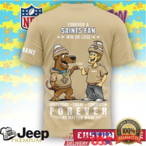 NFL New Orleans Saints x Scooby Doo Personalized Forever Fan T Shirt