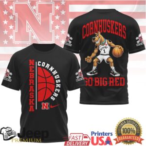 Nebraska Cornhuskers Go Big Red Scooby Doo Basketball T Shirt Nebraska Cornhuskers Go Big Red Scooby Doo Basketball T Shirt