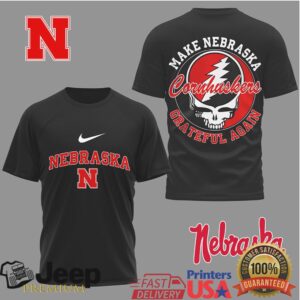 Nebraska Cornhuskers “Make Nebraska Grateful Again” Skull T Shirt Nebraska Cornhuskers “Make Nebraska Grateful Again” Skull T Shirt