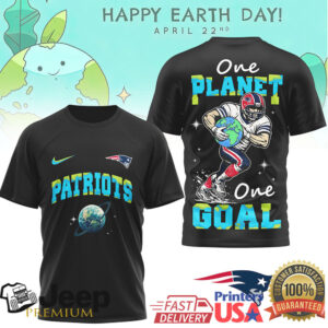 New England Patriots Earth Day One Planet One Goal T Shirt New England Patriots Earth Day One Planet One Goal T Shirt