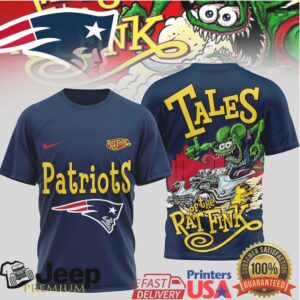 New England Patriots Tales of the Rat Fink Retro Monster NFL T Shirt New England Patriots Tales of the Rat Fink Retro Monster NFL T Shirt