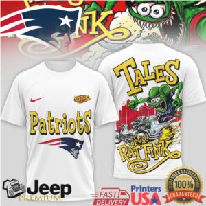 New England Patriots Tales of the Rat Fink Retro Monster NFL T Shirt