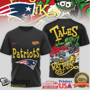 New England Patriots Tales of the Rat Fink Retro Monster NFL T Shirt
