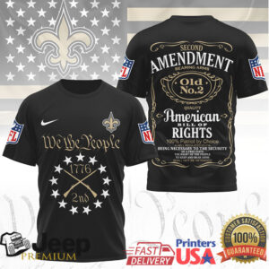 New Orleans Saints Second Amendment 1776 “Old No. 2” Patriotic T Shirt New Orleans Saints Second Amendment 1776 “Old No. 2” Patriotic T Shirt