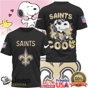 New Orleans Saints Snoopy Joe Cool NFL Graphic T Shirt New Orleans Saints Snoopy Joe Cool NFL Graphic T Shirt