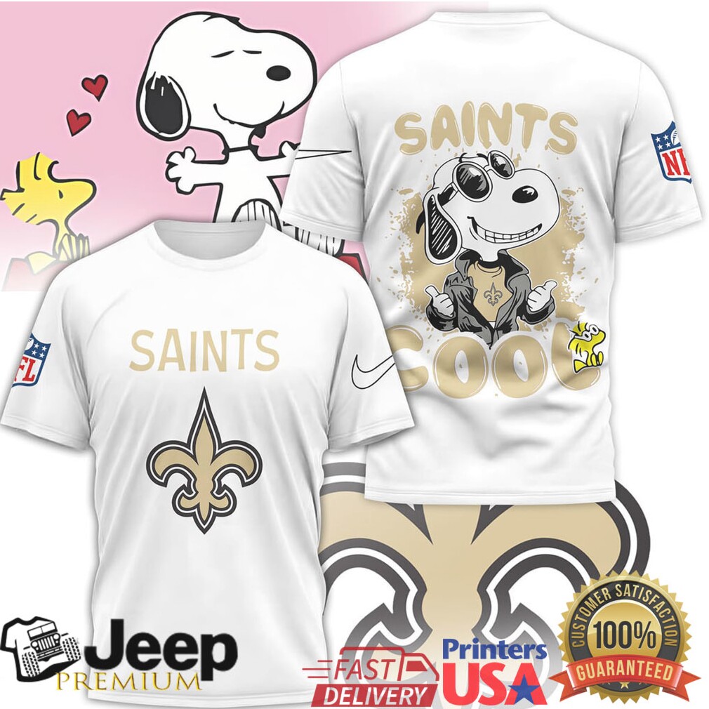 New Orleans Saints Snoopy Joe Cool NFL Graphic T Shirt New Orleans Saints Snoopy Joe Cool NFL Graphic T Shirt