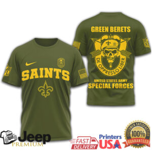 New Orleans Saints US Army Green Berets Special Forces Military T Shirt New Orleans Saints US Army Green Berets Special Forces Military T Shirt
