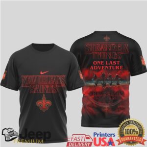 New Orleans Saints x Stranger Things Upside Down Graphic T Shirt