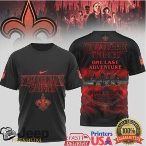 New Orleans Saints x Stranger Things Upside Down Graphic T Shirt