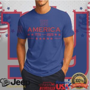New York Giants Happy 250th Anniversary America Skull NFL T Shirt