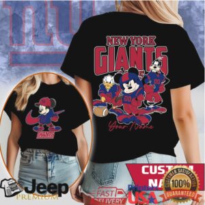 New York Giants Personalized Disney Mickey Mouse NFL T Shirt New York Giants Personalized Disney Mickey Mouse NFL T Shirt