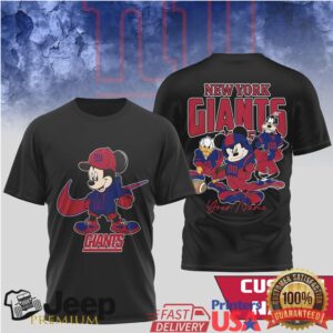 New York Giants Personalized Disney Mickey Mouse NFL T Shirt