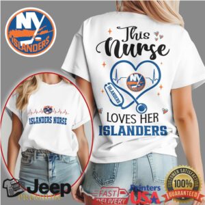 New York Islanders Nurse Shirt This Nurse Loves Her Islanders NHL Heartbeat T Shirt