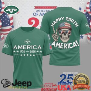 New York Jets Happy 250th Anniversary America 1776 2026 Patriotic Shirt New York Jets Happy 250th Anniversary America 1776 2026 Patriotic Shirt