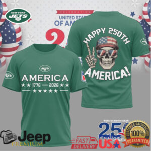 New York Jets Happy 250th Anniversary America 1776 2026 Patriotic Shirt