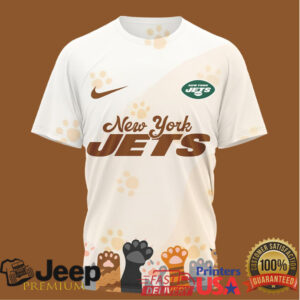 New York Jets International Cat Day Kitty Paws Graphic T Shirt