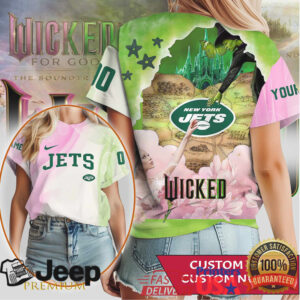 New York Jets x Wicked Movie Art Personalized NFL Fan T Shirt