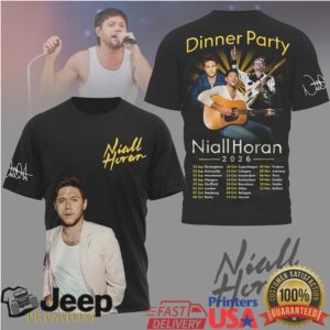Niall Horan Dinner Party Tour 2026 Black T Shirt European Tour Dates Niall Horan Dinner Party Tour 2026 Black T Shirt European Tour Dates