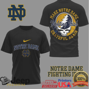 Notre Dame Fighting Irish Grateful Dead Style Steal Your Face T Shirt