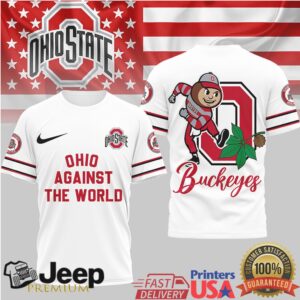 Ohio State Buckeyes “Against The World” Brutus Mascot T Shirt Ohio State Buckeyes “Against The World” Brutus Mascot T Shirt