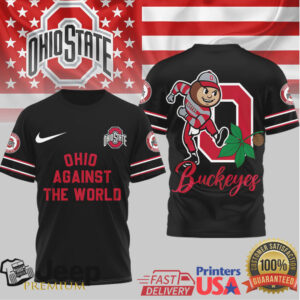 Ohio State Buckeyes “Against The World” Brutus Mascot T Shirt