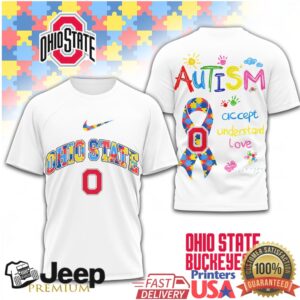 Ohio State Buckeyes Autism Awareness T Shirt Puzzle Piece Collegiate T Shirt